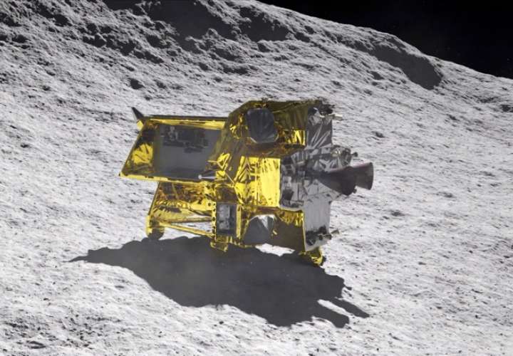 Ilustración artística del SLIM (Smart Lander for Investigating Moon) en la Luna. EFE