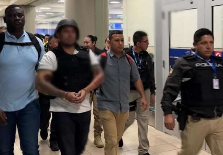 El ecuatoriano Daniel Salcedo, a su llegado a Ecuadro el pasado 17 de enero cuando fue extraditado de Panamá.