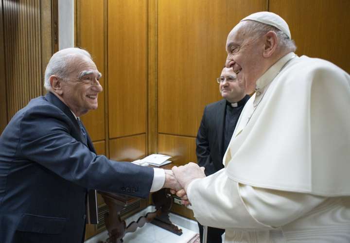 Papa se reunió con Martin Scorsese, que prepara una cinta de Jesús