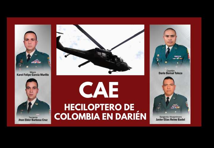 4 muertos y 3 heridos al caer helicóptero colombiano en Darién 