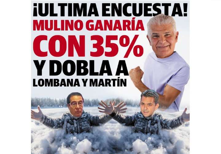 ¡Ultima Encuesta! Mulino ganaría con 35% y dobla a Lombana y Martín