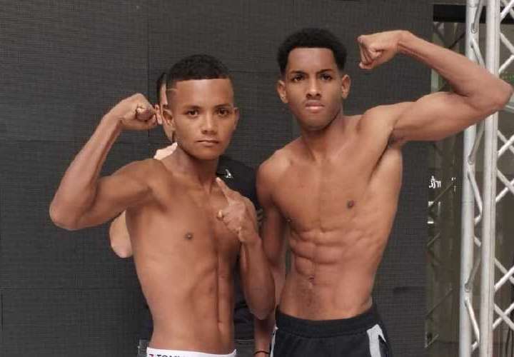 Luis Quintero (izq) e Isaac Samaniego se medirán a 6 asaltos y 117 libras. Foto: Nación Boxeo