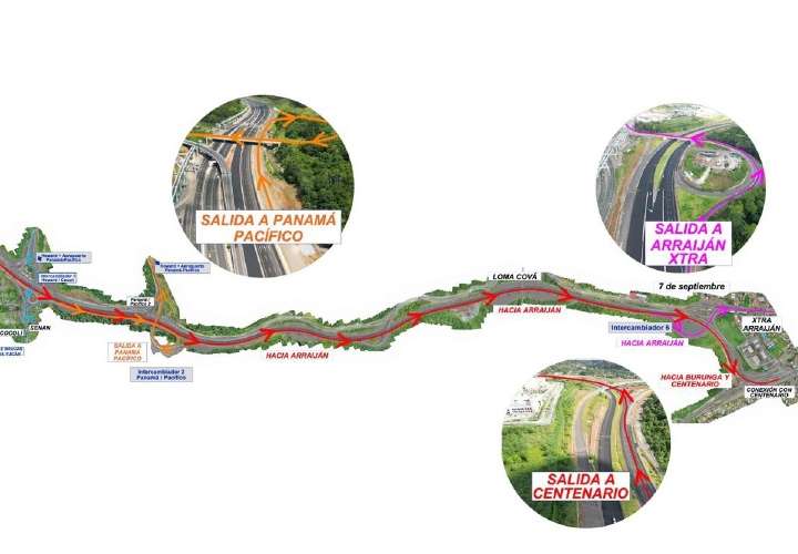 Anuncian uso de carriles hacia La Chorrera