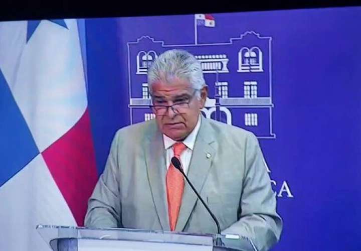 Presidente Mulino en su habitual conferencia de prensa.