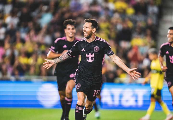 Lionel Messi en pleno festejo goleador. /Foto: EFE