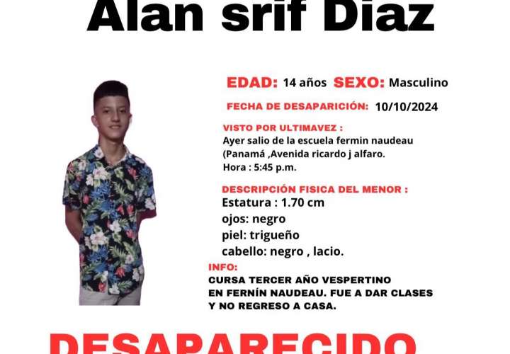 Desaparece otro menor. Tiene 14 años