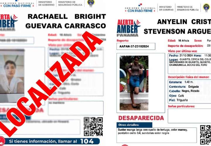 Alerta Amber: Aparece Rachaell y desaparece Anyelín