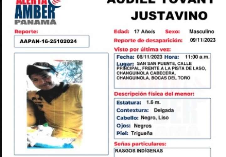 Emiten Alerta Amber 11 meses después de desaparecido Audiel Justavino 