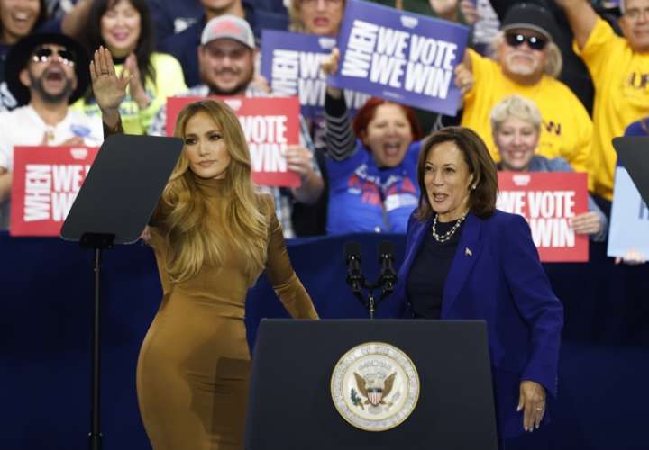 JLo pide votar por Kamala. "Es la mejor, es una buena chica", aseguró