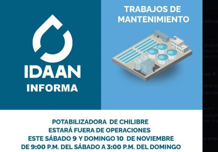 Corte de agua programado el fin de semana 