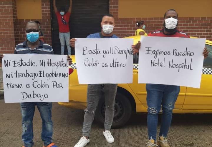 Colonenses protestan para exigir apertura de hotel-hospital  [Video]