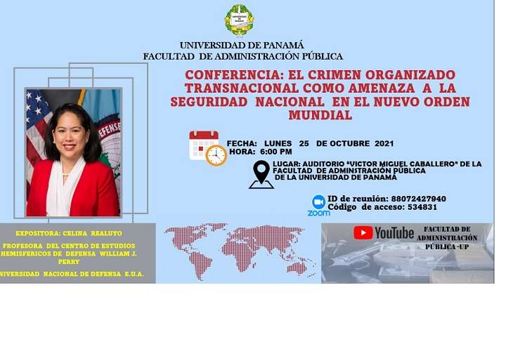 UP realizará conferencia sobre crimen organizado y las amenazas en la región