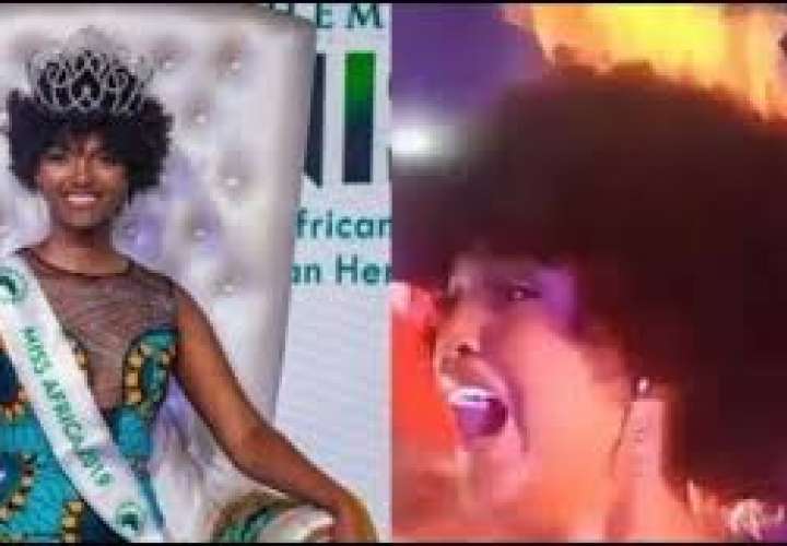 Se le prende el pelo a Miss Africa ¡Por Dios! (Video) 