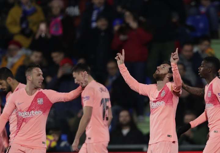 Lionel Messi celebra su anotación. Foto: EFE
