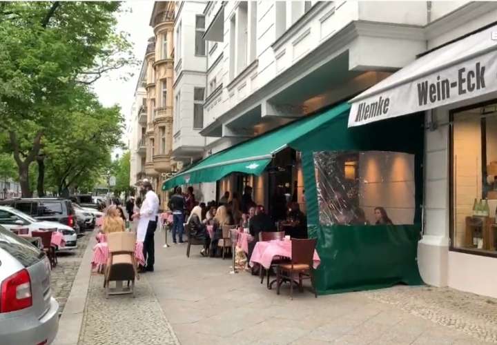 Mira cómo reabrieron los restaurantes en Alemania 