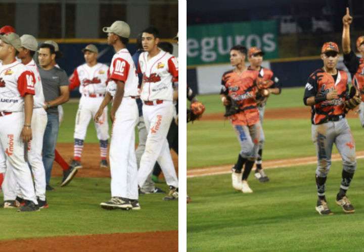 Las novenas de Coclé y Los Santos, finalistas del Campeonato Nacional de Béisbol Juvenil. Fotos: Anayansi Gamez