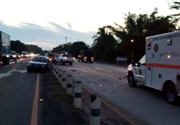 Vista general de la escena del accidente fatal en Veraguas.