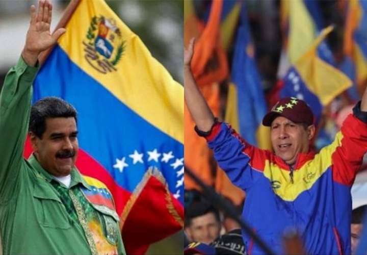 En la imagen, el presidente venezolano, Nicolás Maduro (i) y el candidato presidencial opositor, Henri Falcón. EFE Archivo