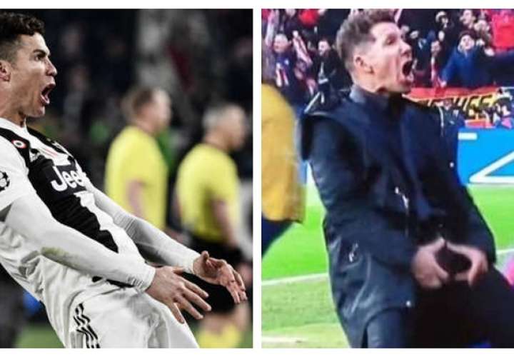 Cristiano Ronaldo y Diego Simeone, los gestos de la polémica./ Foto: Archivo