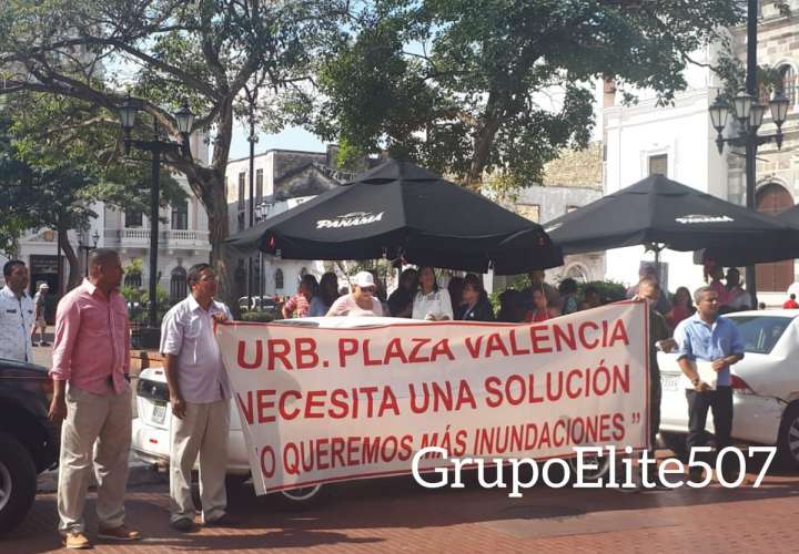 Residentes de la barriada Plaza  Valencia no quieren más inundaciones