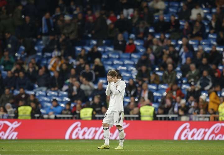 Luka Modric, tras el partido perder el partido ante el Real Sociedad. Foto: EFE