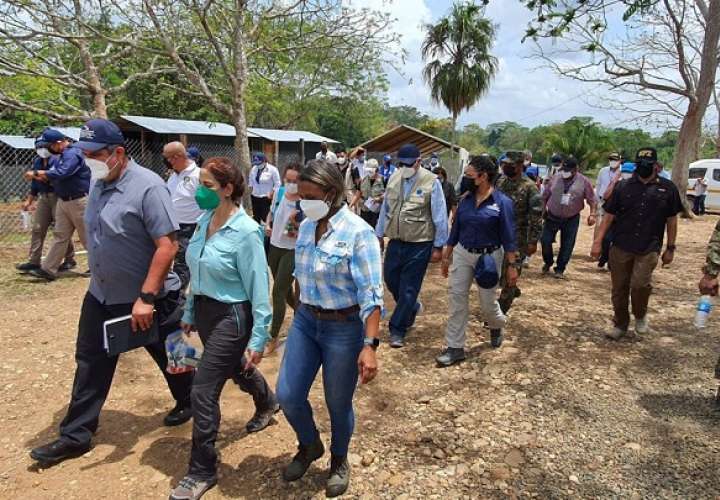 Vista general del recorrido realizado por los representantes de la CorteIDH y autoridades panameñas