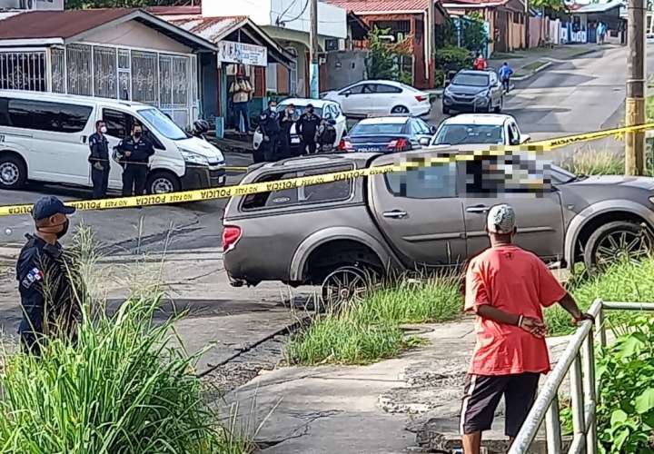 Homicidio en San Miguelito.  ( Foto: Leandro Ortiz)