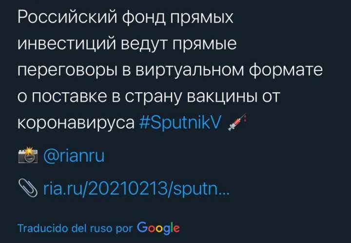 Avanza negociación entre Panamá y Rusia para adquirir vacuna Sputnik V