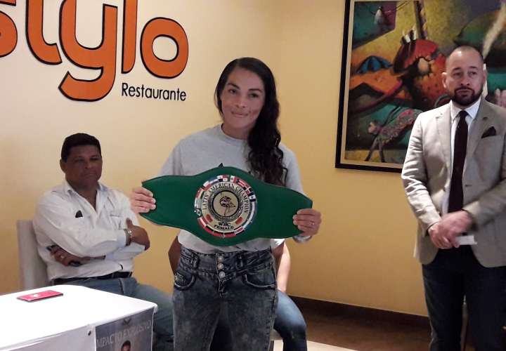 La boxeadora panameña Yaditza Pérez. 