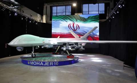 El dron iraní &#039;Mohajer 10&#039; , en una fotografía de archivo