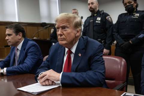 El expresidente de EE.UU. Donald Trump durante su juicio en Nueva York. (EE.UU.). EFE