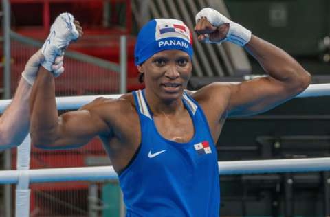 Atheyna Bylon, boxeadora olímpica panameña. Foto: COP