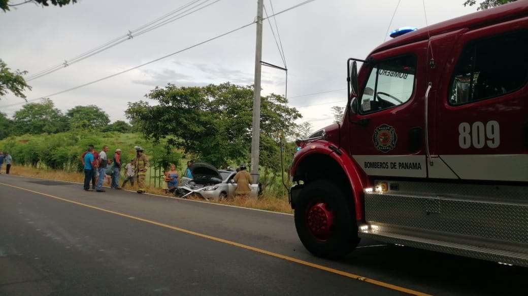 Accidente de tránsito en carretera Las Tablas - Tonosí