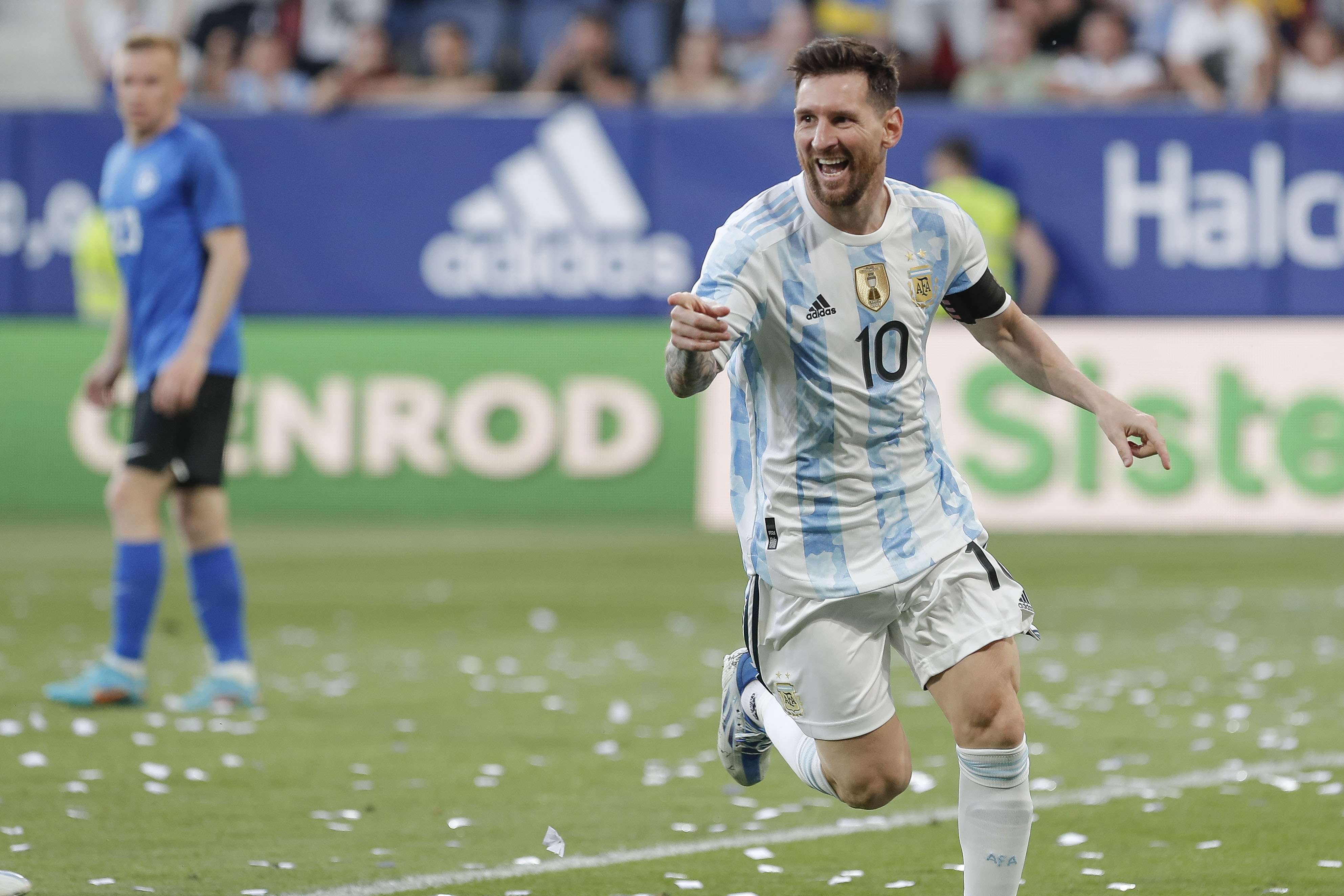 Lionel Messi festeja uno de sus goles. /Foto: EFE