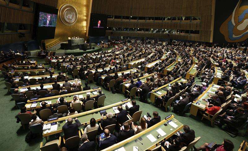 Vista general de la Asamblea General de la ONU celebrada en Nueva York (Estados Unidos). EFE/Archivo