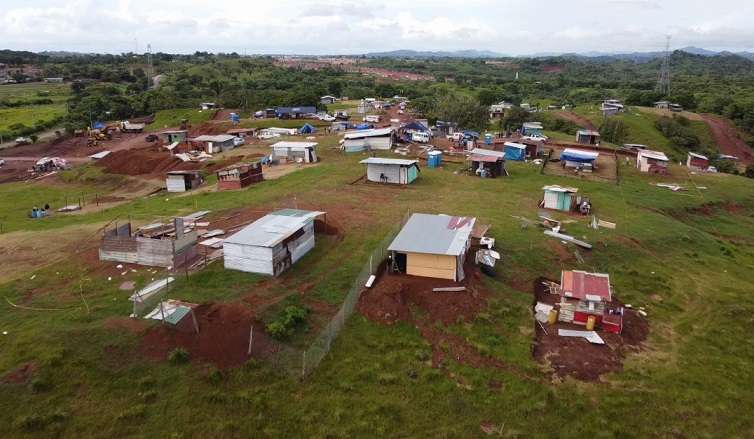 Vista general del asentamiento informal, ubicado en el corregimiento de Herrera, a donde ocurrió el suceso.