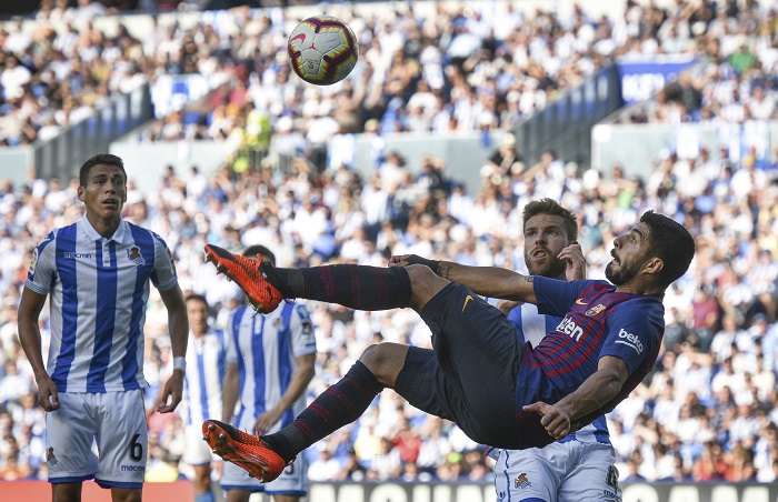 Luis Suárez marcó para los azulgranas./ AP