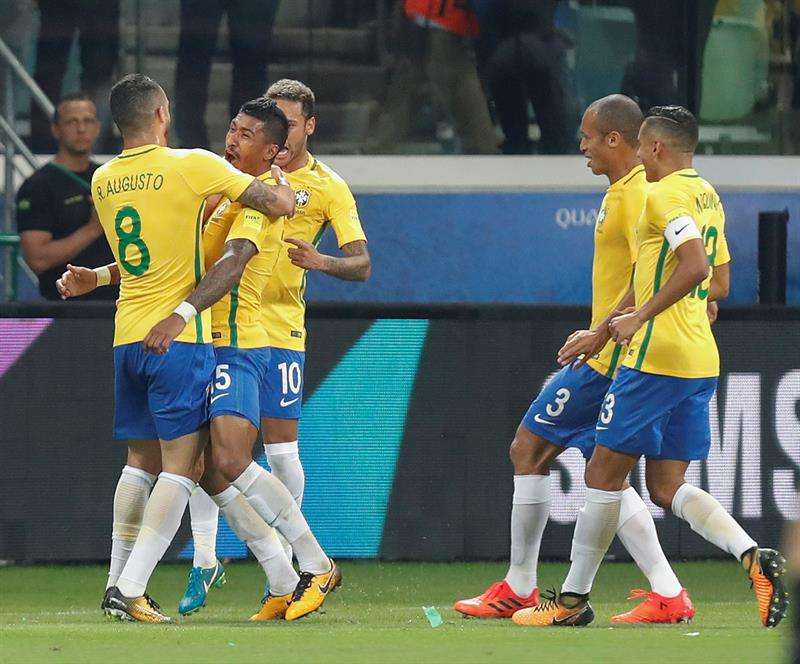 La selección de Brasil es favorita para conquistar la Copa Mundial de la Fifa Rusia 2018. Foto EFE