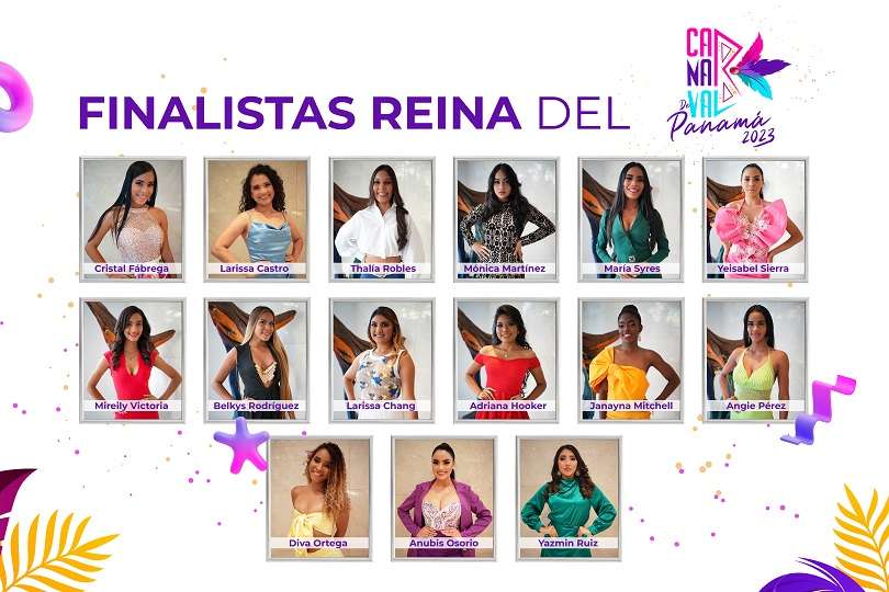 Candidatas a reina del “Carnaval de Panamá 2023”.