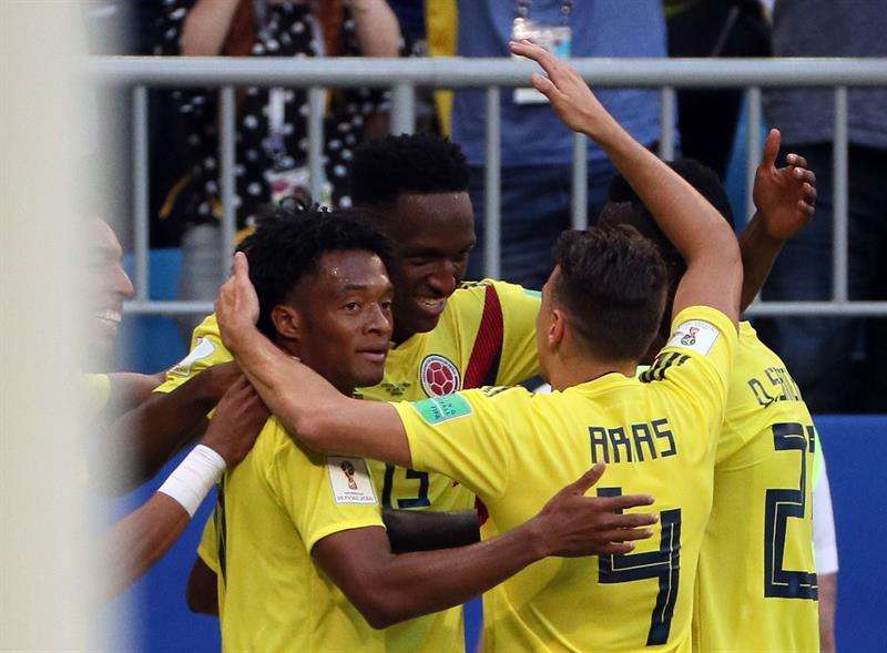 Colombia jugará el martes en Moscú contra Inglaterra o Bélgica. Foto EFE