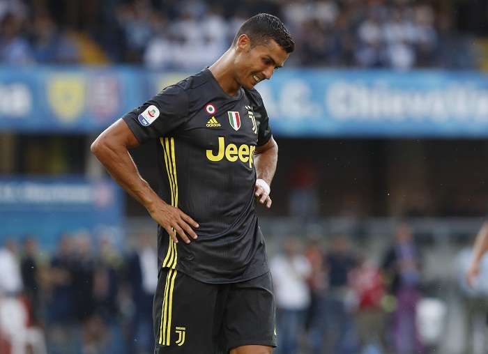 Cristiano Ronaldo durante el partido ante el Chievo Verona. Foto: AP