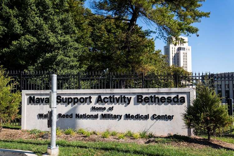 El presidente Donald Trump fue trasladado a este hospital militar 