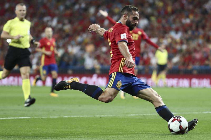 El defensa de la selección española Dani Carvajal sueña con jugar el Mundial de Rusia 2018. Foto EFE