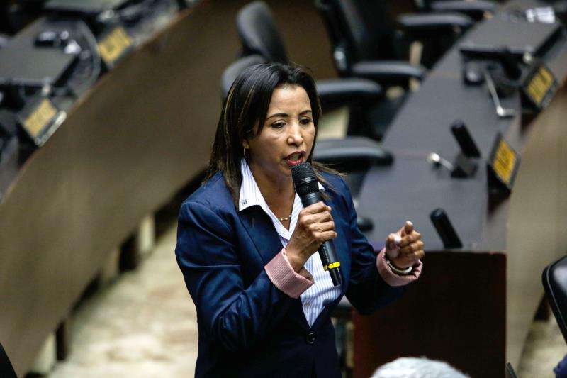 La diputada Yajaira Forero, fue una de las denunciantes del hecho ante el pleno del Parlamento venezolano. EFEArchivo