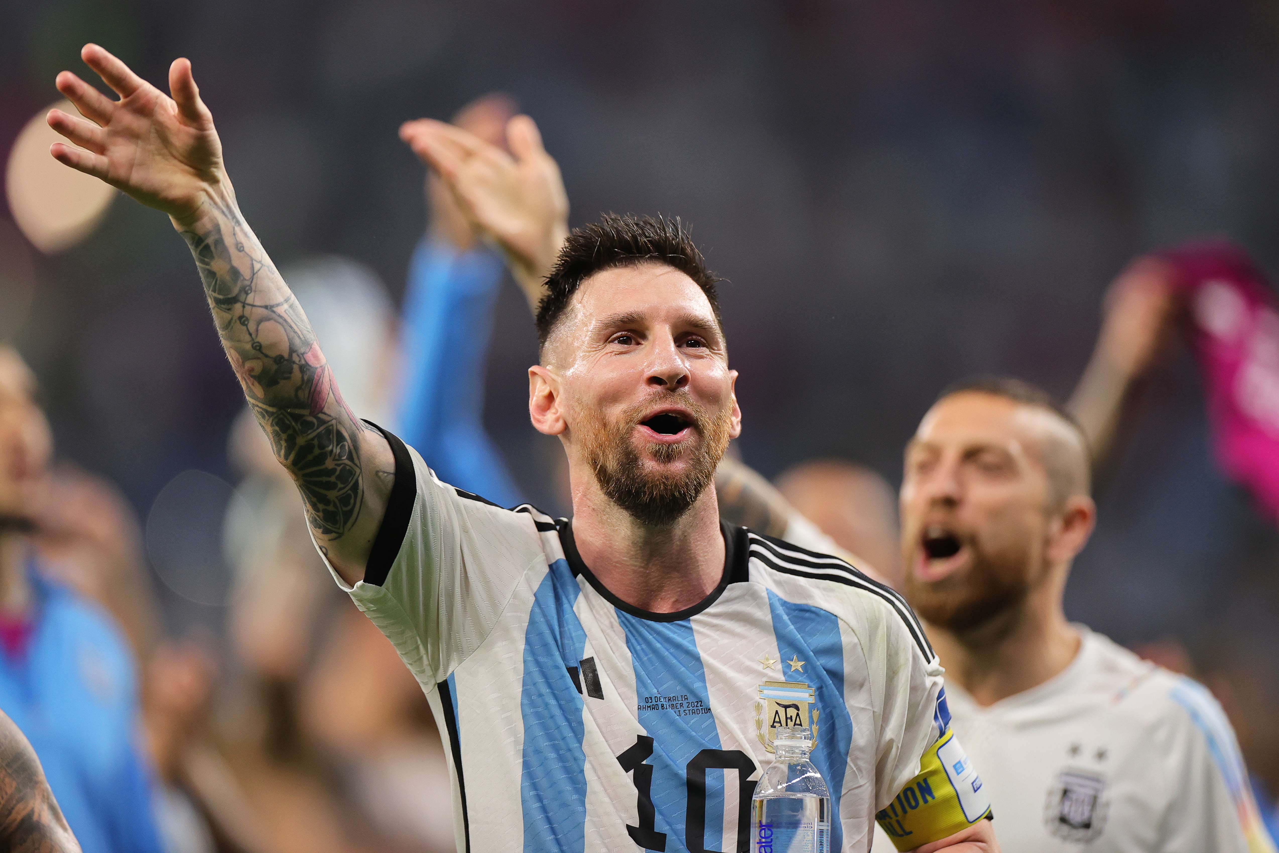 Lionel Messi festeja la victoria./ EFE