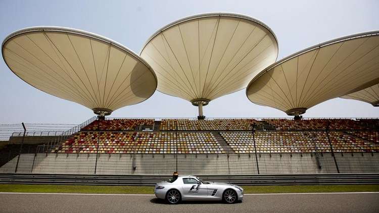 Imagen del Safety Car en el GP de China. Foto: EFE