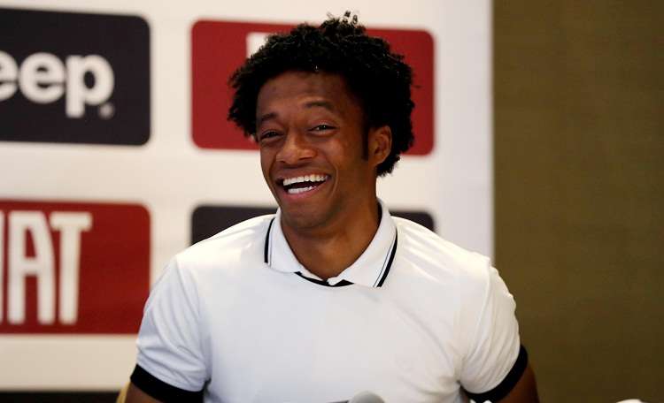 El jugador de la selección colombiana de fútbol Juan Cuadrado se mostró feliz por la llegada del portugués. Foto: EFE