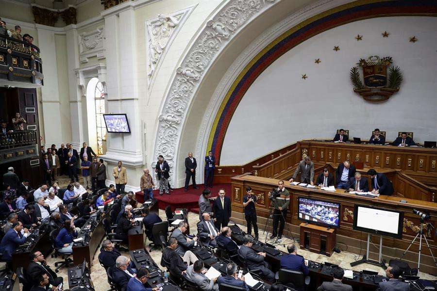  Vista general del hemiciclo de sesiones del Parlamento venezolano. EFE