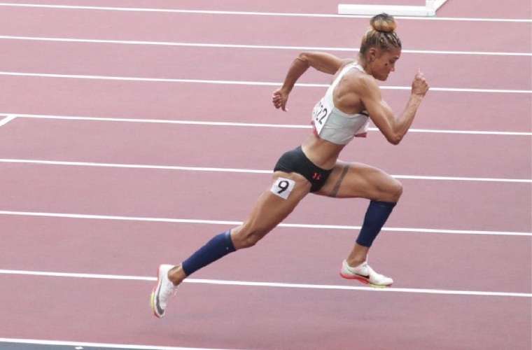 La atleta panameña Gianna Woodruff se alista para competir mañana miércoles en Mónaco, correspondiente a la Liga de Diamante. Foto: COP