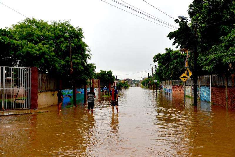 Buena parte de la ciudad quedó inundada. Foto: EFE